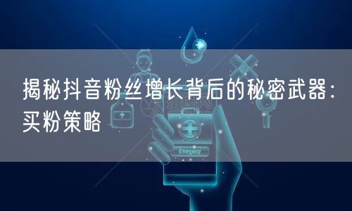 揭秘抖音粉丝增长背后的秘密武器：买粉策略