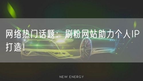 网络热门话题：刷粉网站助力个人IP打造！