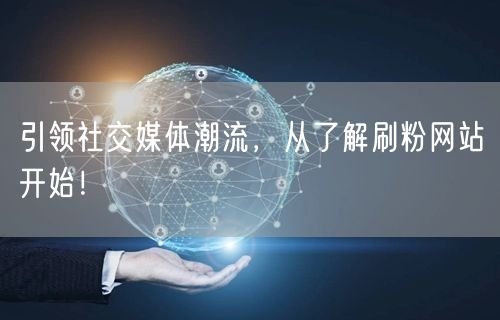引领社交媒体潮流，从了解刷粉网站开始！