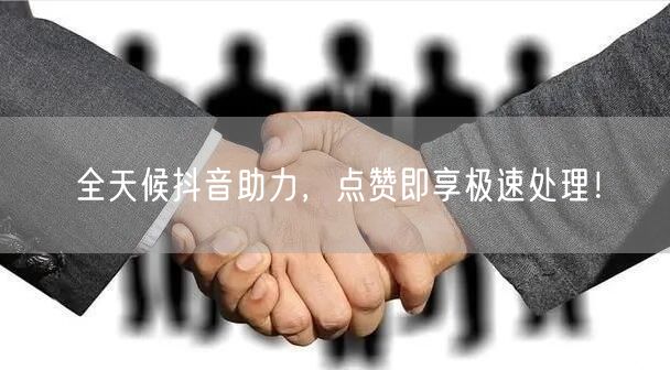 全天候抖音助力，点赞即享极速处理！