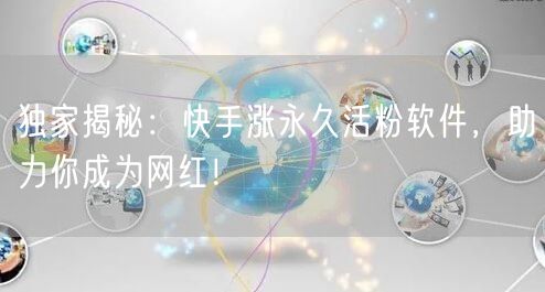 独家揭秘：快手涨永久活粉软件，助力你成为网红！