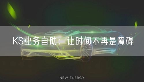 KS业务自助：让时间不再是障碍