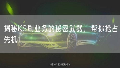 揭秘KS刷业务的秘密武器，帮你抢占先机！