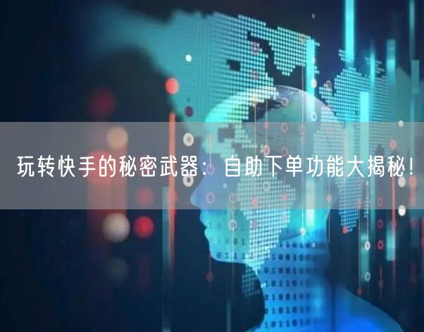玩转快手的秘密武器：自助下单功能大揭秘！