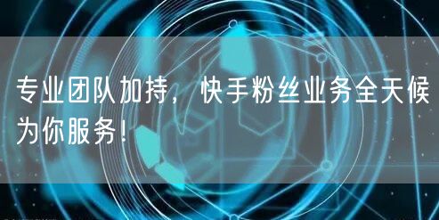专业团队加持，快手粉丝业务全天候为你服务！