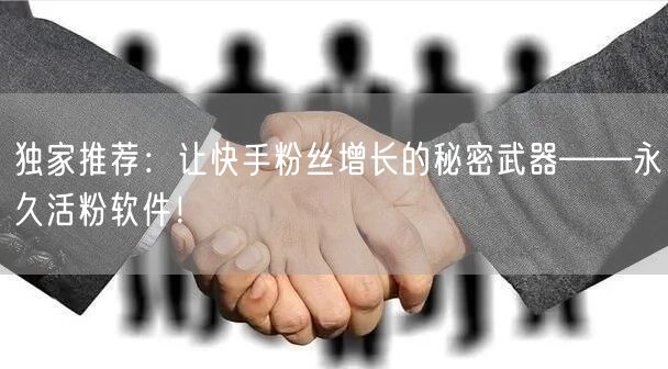 独家推荐：让快手粉丝增长的秘密武器——永久活粉软件！