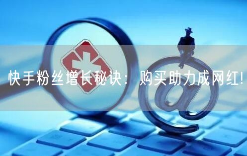 快手粉丝增长秘诀：购买助力成网红!