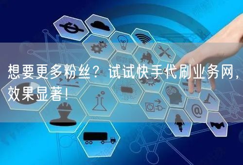 想要更多粉丝？试试快手代刷业务网，效果显著！