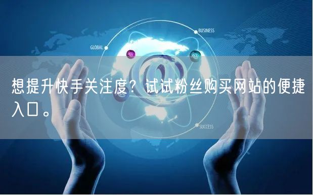 想提升快手关注度？试试粉丝购买网站的便捷入口。