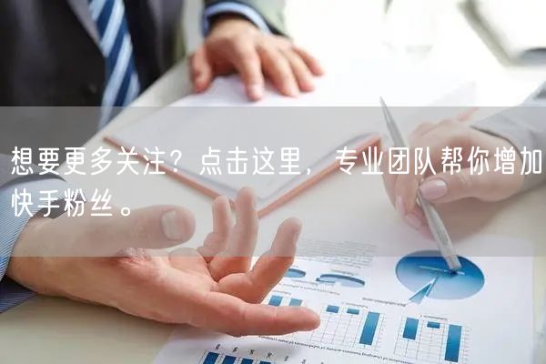 想要更多关注？点击这里，专业团队帮你增加快手粉丝。