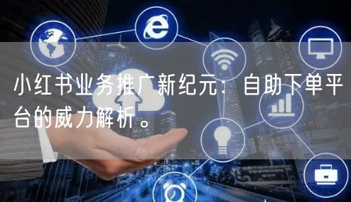 小红书业务推广新纪元：自助下单平台的威力解析。