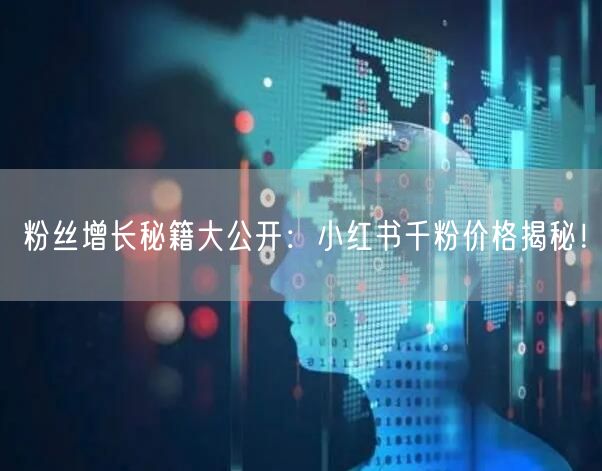 粉丝增长秘籍大公开：小红书千粉价格揭秘！