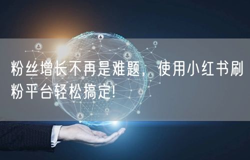 粉丝增长不再是难题，使用小红书刷粉平台轻松搞定!