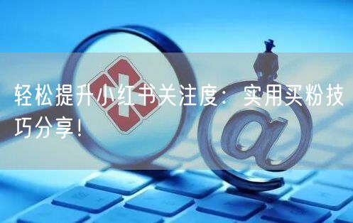 轻松提升小红书关注度：实用买粉技巧分享！