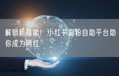 解锁新技能！小红书刷粉自助平台助你成为网红