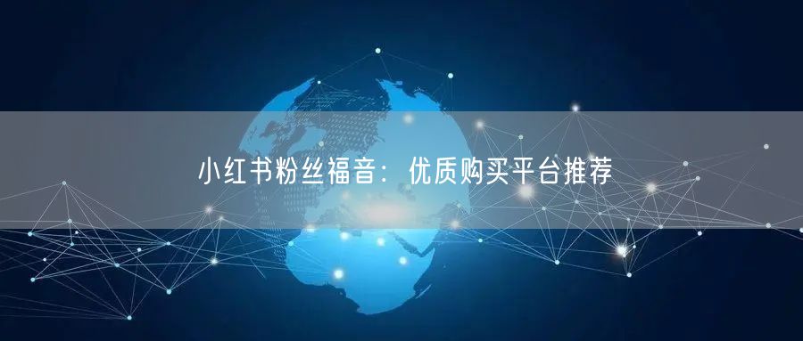 小红书粉丝福音：优质购买平台推荐