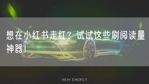 想在小红书走红？试试这些刷阅读量神器！