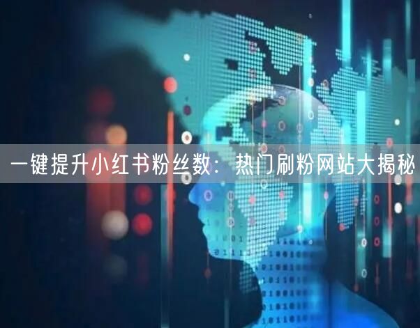 一键提升小红书粉丝数：热门刷粉网站大揭秘
