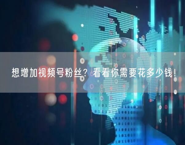 想增加视频号粉丝？看看你需要花多少钱！