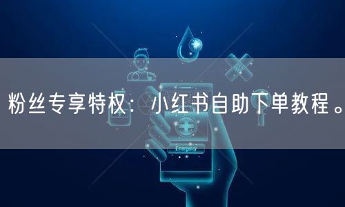 粉丝专享特权：小红书自助下单教程。