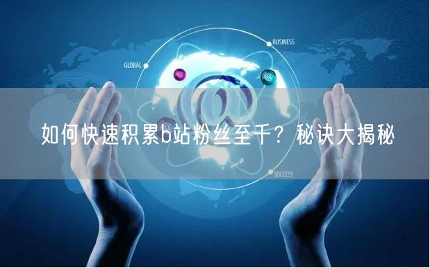 如何快速积累b站粉丝至千？秘诀大揭秘