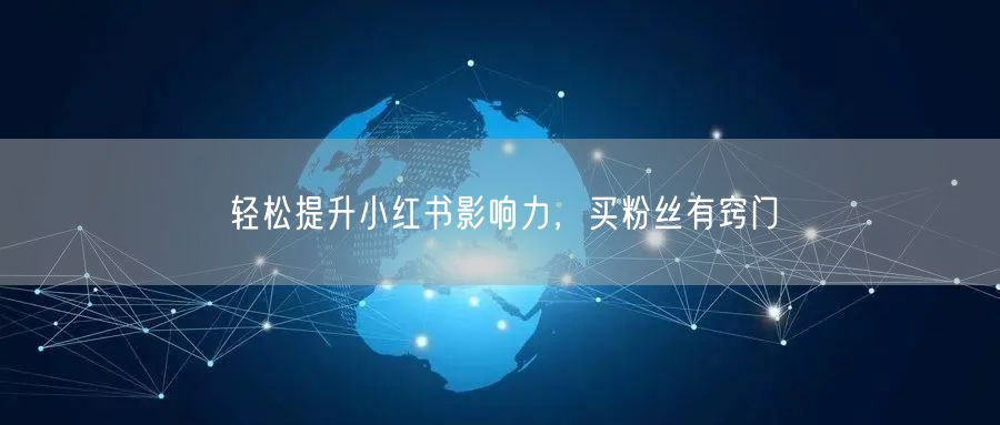 轻松提升小红书影响力，买粉丝有窍门