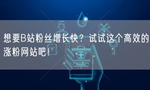 想要B站粉丝增长快？试试这个高效的涨粉网站吧！