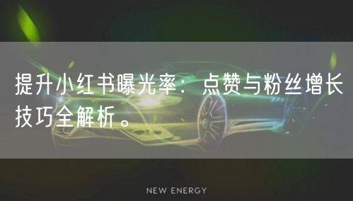 提升小红书曝光率：点赞与粉丝增长技巧全解析。