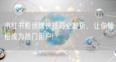 小红书粉丝增长技巧全解析，让你轻松成为热门用户!
