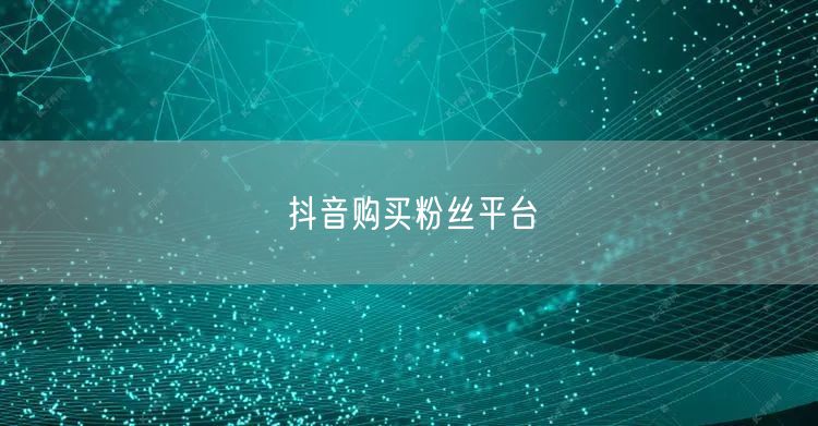 抖音购买粉丝平台