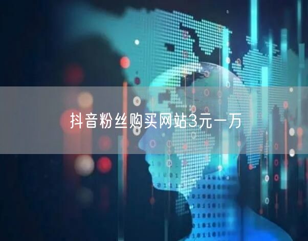 抖音粉丝购买网站3元一万