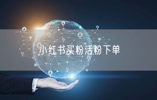 小红书买粉活粉下单