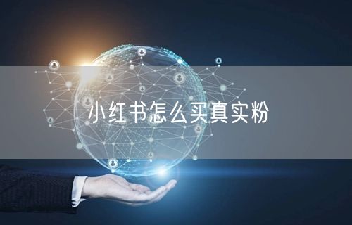 小红书怎么买真实粉