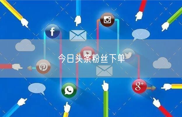 今日头条粉丝下单