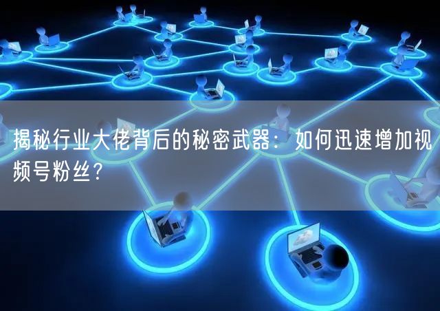 揭秘行业大佬背后的秘密武器：如何迅速增加视频号粉丝？