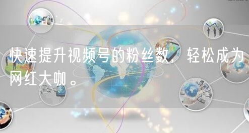 快速提升视频号的粉丝数，轻松成为网红大咖。