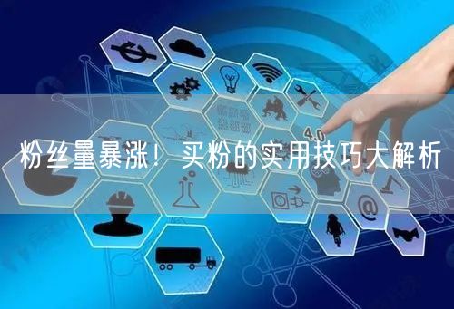 粉丝量暴涨！买粉的实用技巧大解析