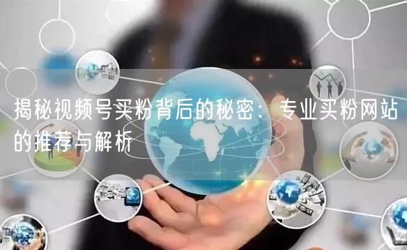 揭秘视频号买粉背后的秘密：专业买粉网站的推荐与解析