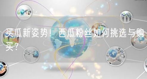 买瓜新姿势！西瓜粉丝如何挑选与购买？