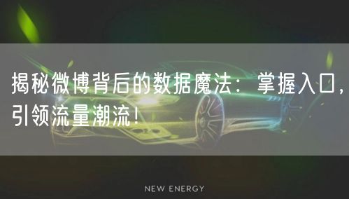 揭秘微博背后的数据魔法：掌握入口，引领流量潮流！