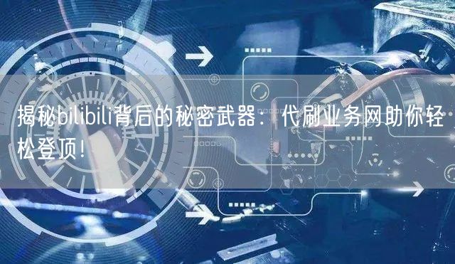 揭秘bilibili背后的秘密武器：代刷业务网助你轻松登顶！