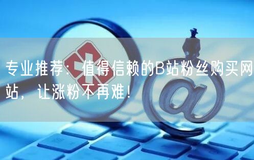 专业推荐：值得信赖的B站粉丝购买网站，让涨粉不再难！