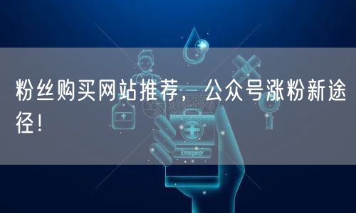 粉丝购买网站推荐，公众号涨粉新途径！