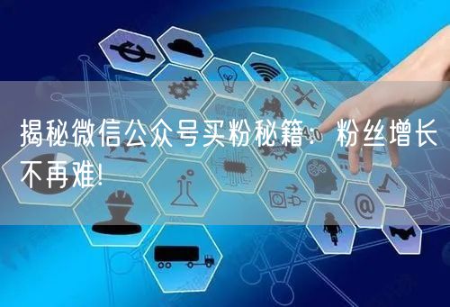 揭秘微信公众号买粉秘籍：粉丝增长不再难!