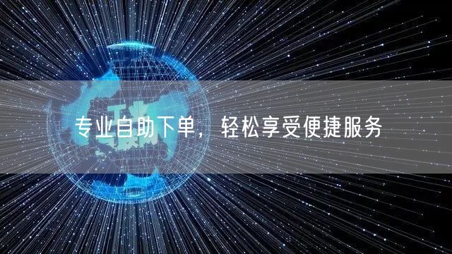 专业自助下单，轻松享受便捷服务