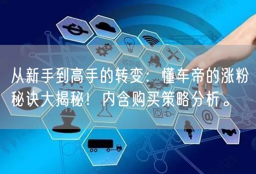 从新手到高手的转变：懂车帝的涨粉秘诀大揭秘！内含购买策略分析。
