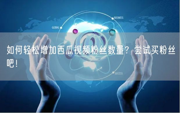 如何轻松增加西瓜视频粉丝数量？尝试买粉丝吧！