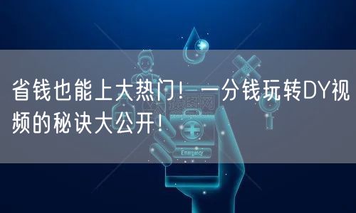省钱也能上大热门！一分钱玩转DY视频的秘诀大公开！