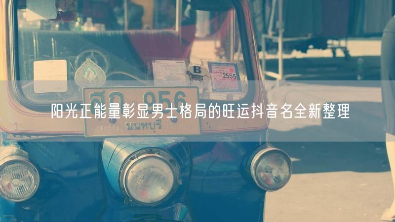 阳光正能量彰显男士格局的旺运抖音名全新整理