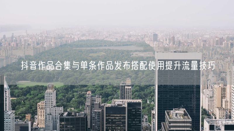 抖音作品合集与单条作品发布搭配使用提升流量技巧